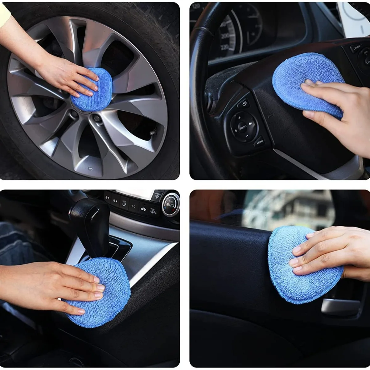 20-teiliges Allround-Reinigungsset für Auto und Motorrad, blaue Lüftungsbürste, kurze und lange Staubbürste, Radbürste für die Autopflege – Detail 15