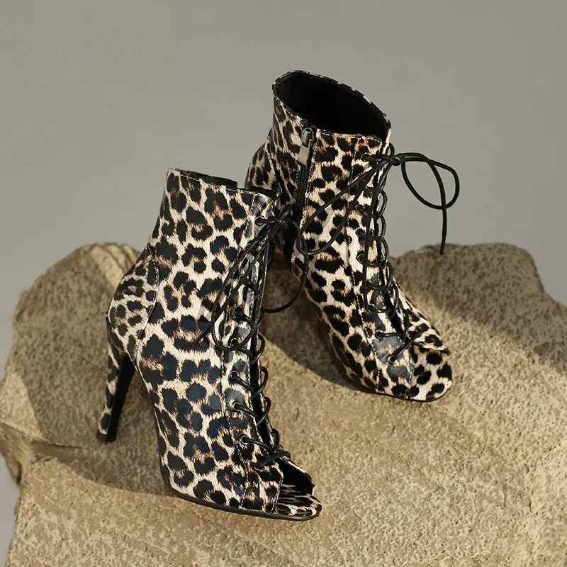 Womens Dance Shoes Fashion Heels Comfort Lace-up Summer Boot SStilettos Jazz Dance Women's Shoes Sexy Stilettos Plus Size