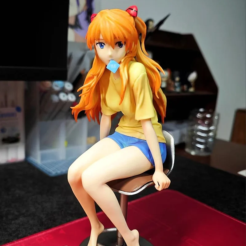 Anime NEON GENESIS EVANGELION Asuka Langley Soryu 1/6 Cute Figure Model Ornament Collection Toys Boys Gifts