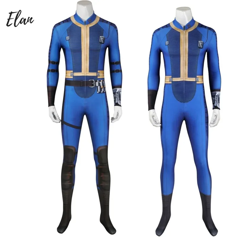 Kostum Cosplay pria Vault 33 Cosplay penyamaran jatuh pria Vault Dweller Out 3D baju Jumpsuit gambar cetak setelan Con Komik Halloween