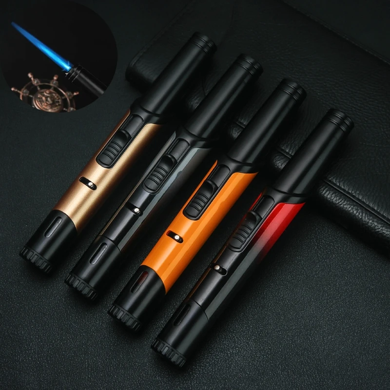

HONEST Creative Metal Pen Style Gas Lighter 1300 ℃ High Temperature Torch Men's Outdoor Kitchen Barbecue Jewelry Welding Tool