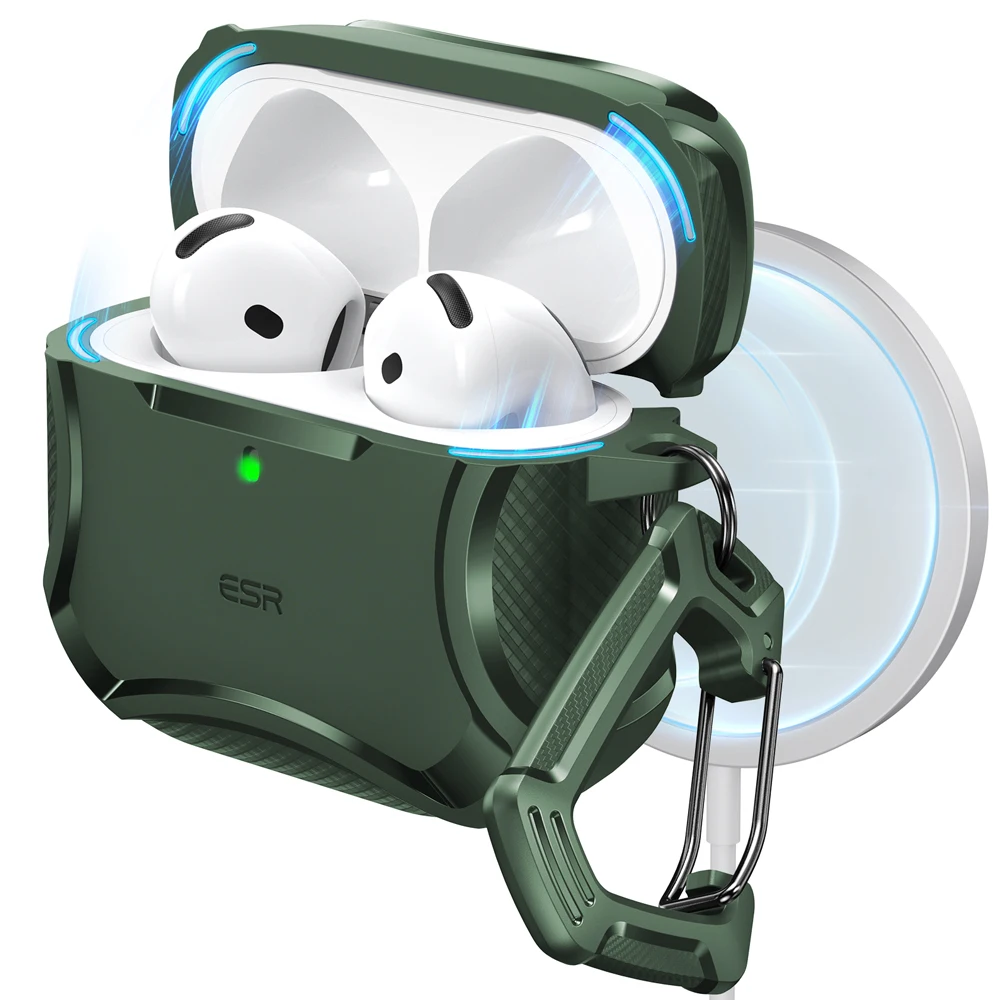 ESR voor AirPods 5/4 hoesje (HaloLock) MagSafe oordopjeshoesje voor AirPods Pro 3/AirPods Pro hoesje 2e/1e generatie (2023/2022/2019)