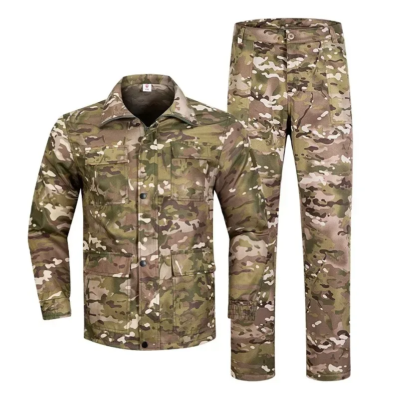 Terno uniforme de camuflagem para crianças, movimento ao ar livre, uniforme de treinamento militar para estudantes, inverno, novo