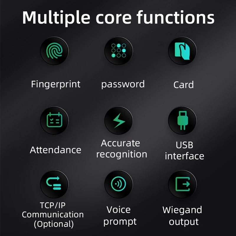 Fingerprint Time Attendance Machine RFID 125KHZ For Smart Door Access Control System Kit Standalone Keypad 1000 Users