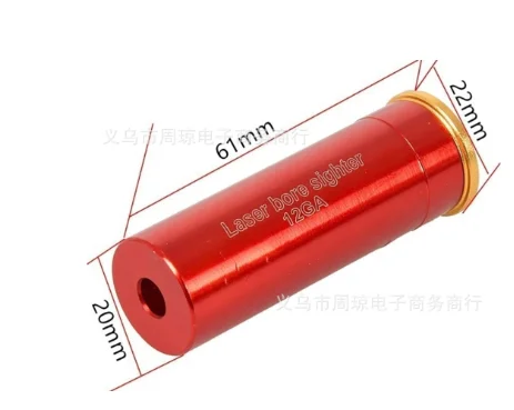 Tactical Red Laser Bore Sighter Training Boresighter For 12GA 20GA .223 .308 7.62 9mm Caliber Zeroer Calibrator Red Dot Lasers