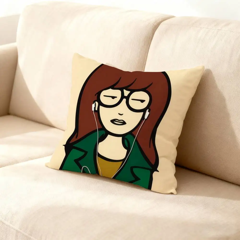 

Daria Cool Girl Fashion Pillow Case For Sofa Decor Car Office Room Printing Cushion Cover Decorations and Protector