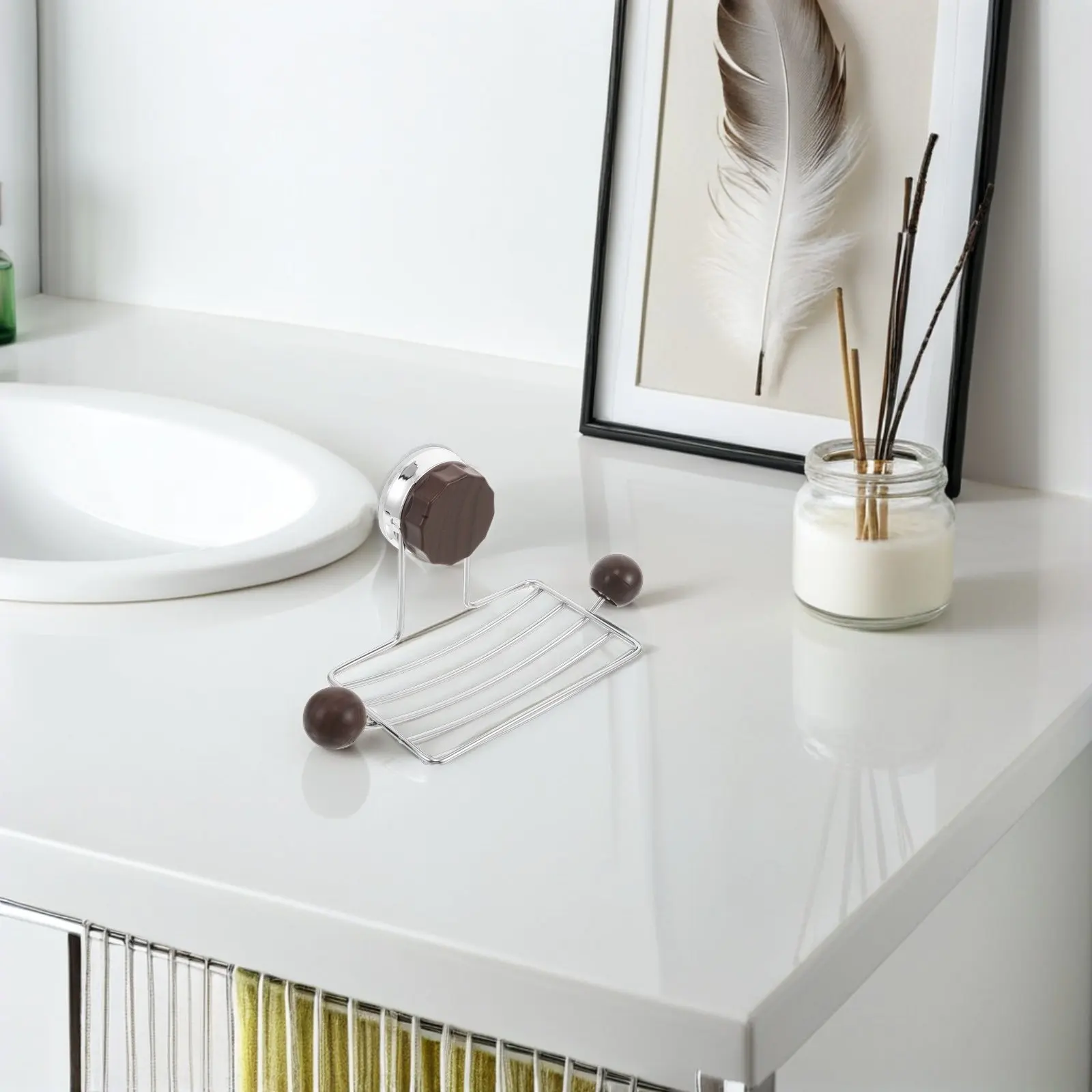 

Stainless Steel Soap Holder No Drilling Bathroom Wall Mounted Self Draining Soap Dish Shower Tray Leak Proof Adhesive Rack