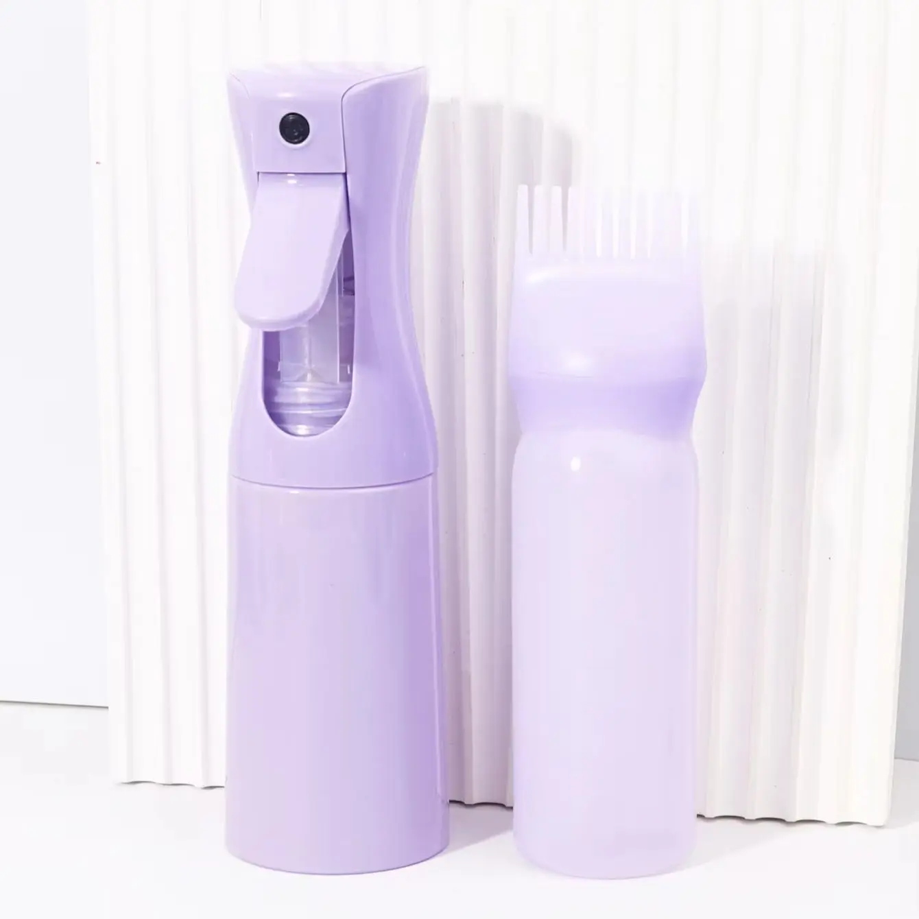 مجموعتان من أدوات تصفيف الشعر، زجاجة رذاذ وزجاجة توزيع مشط جذر الشعر لتصفيف الشعر الخاصة بشعر مستعار حقيقي