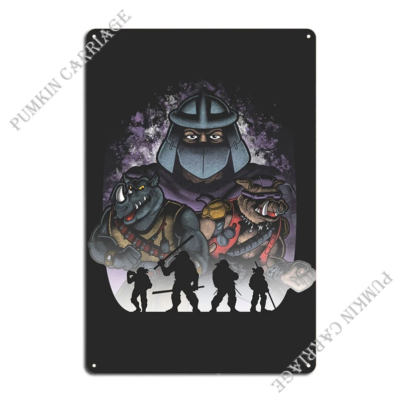 Ninjas Villain Metal Sign PaintingDesign Party Club Wall Mural Tin Sign Poster