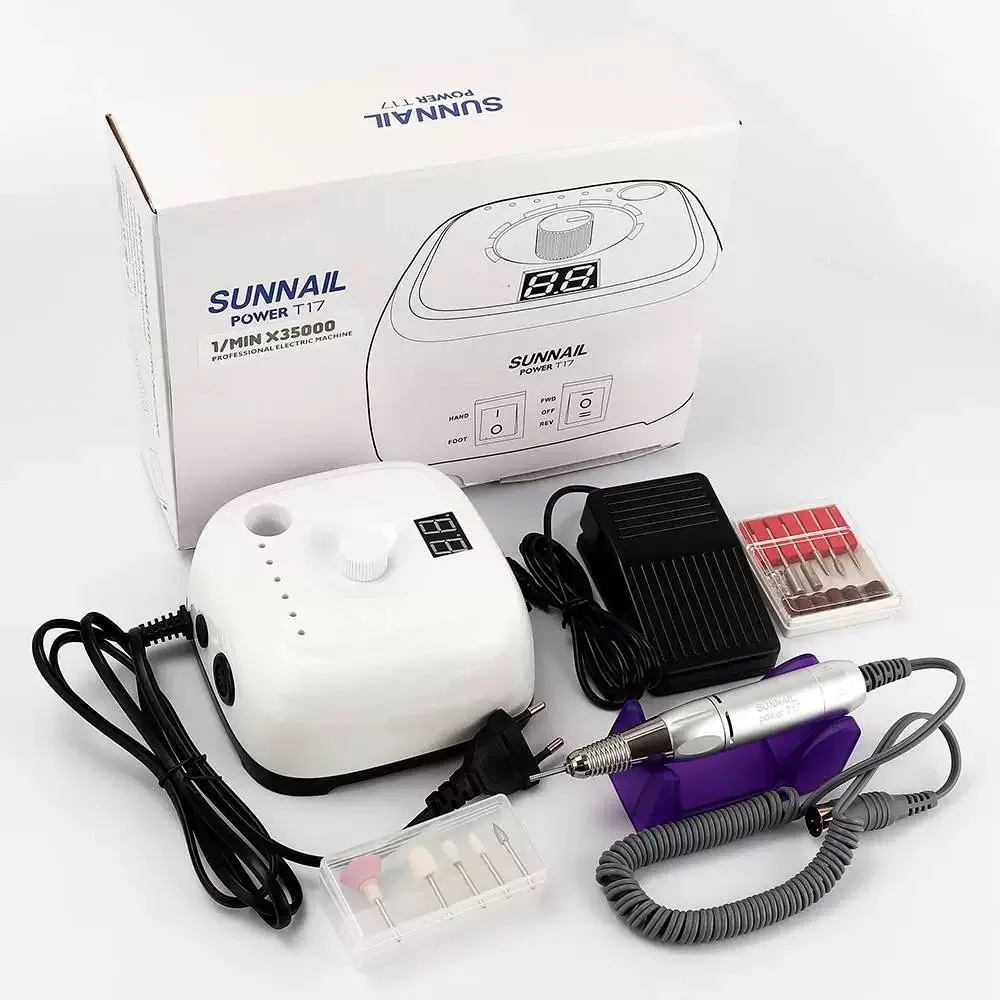 Elektryczna frezarka do paznokci 35000 RPM z wyświetlaczem HD, metalowy pisak do manicure i pedicure, narzędzie do usuwania odcisków i szlifowania.