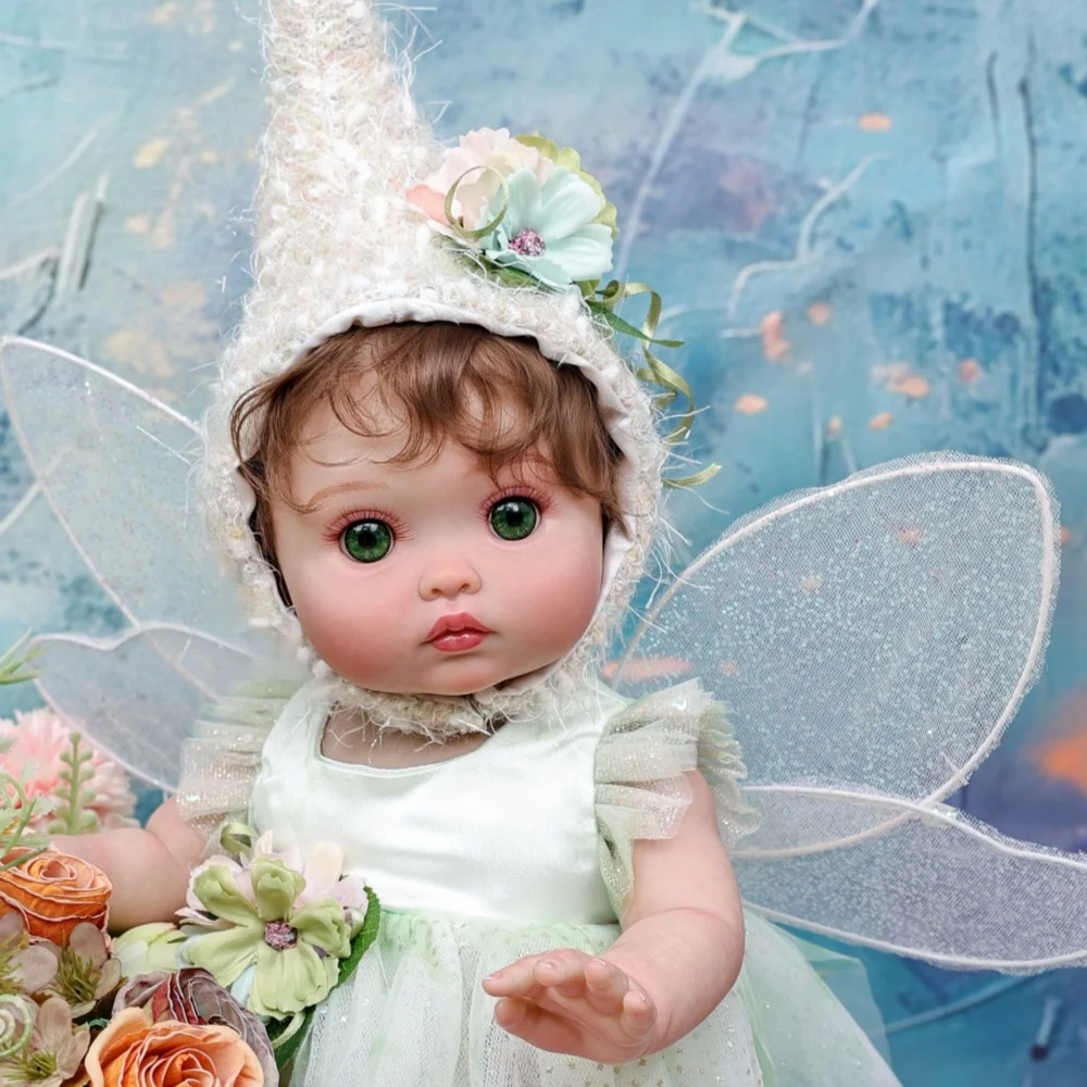 ตุ๊กตา Cloveray ขนาด 18 นิ้ว น่ารักเหมือนจริง ตุ๊กตา Reborn สไตล์ Kawaii นางฟ้าเอลฟ์ ทำจากไวนิล งานแฮนด์เมด คุณภาพสูง ของเล่นงานศิลปะดั้งเดิม สำหรับเด็ก เป็นของขวัญ