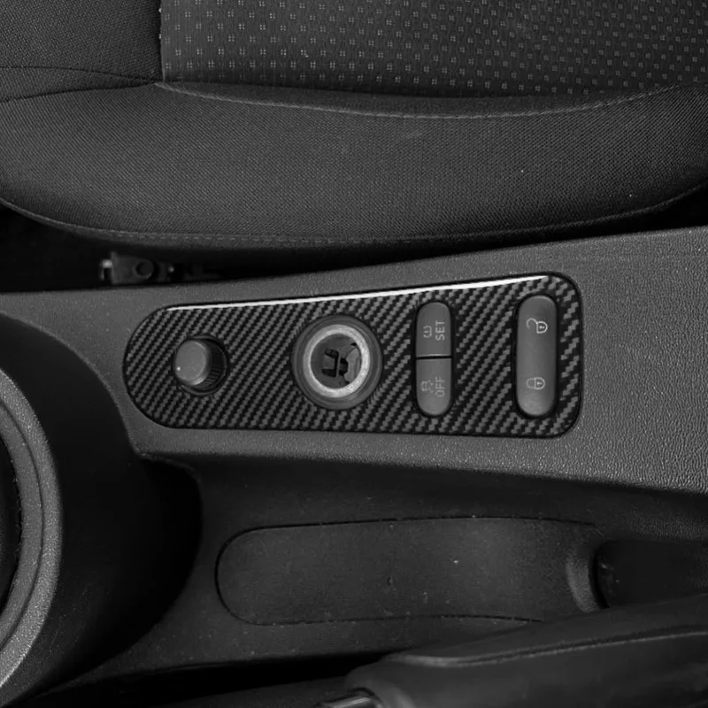 Real Carbon Fiber Sticker For Seat Leon Altea 2005 2006 2007 2008-2010 2011 2012 For Toledo 2005-2009 LHD RHD Car Door Lock Gear view 3