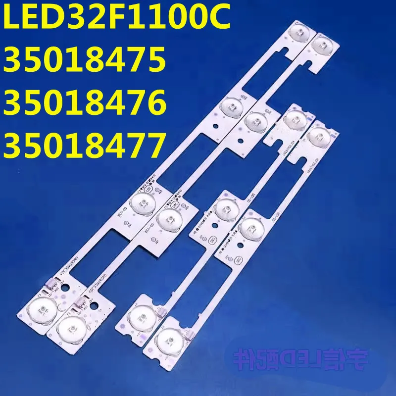 Tira de retroiluminação LED para LED32F1100C, LED32F1120C, LED32F1160CF, LED32F1170CF, LED32M2600, 35018475, 35018476, 35018477, 35018478, 4 peças