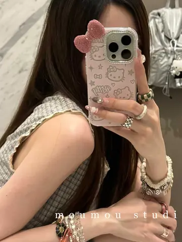 Cartoon Cute Bow Suitable For Iphone 15 Promax Phone Case Girl Holiday Gift