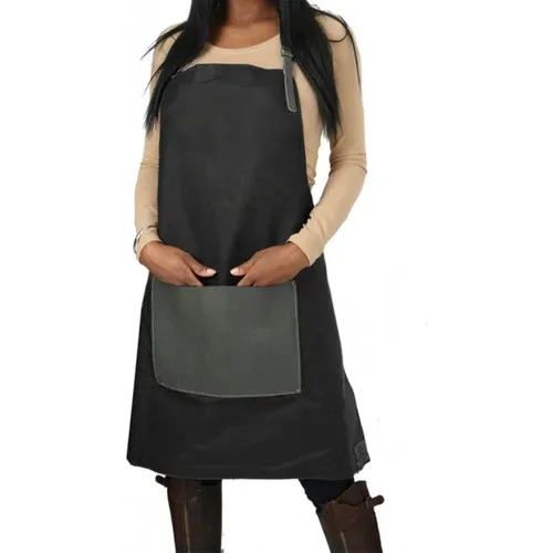 Medusa Forma Leather Bib Apron Master Chef-Barista-Cook-Barber-Tattoo-Kitchen-Chef Waiter apron Gray