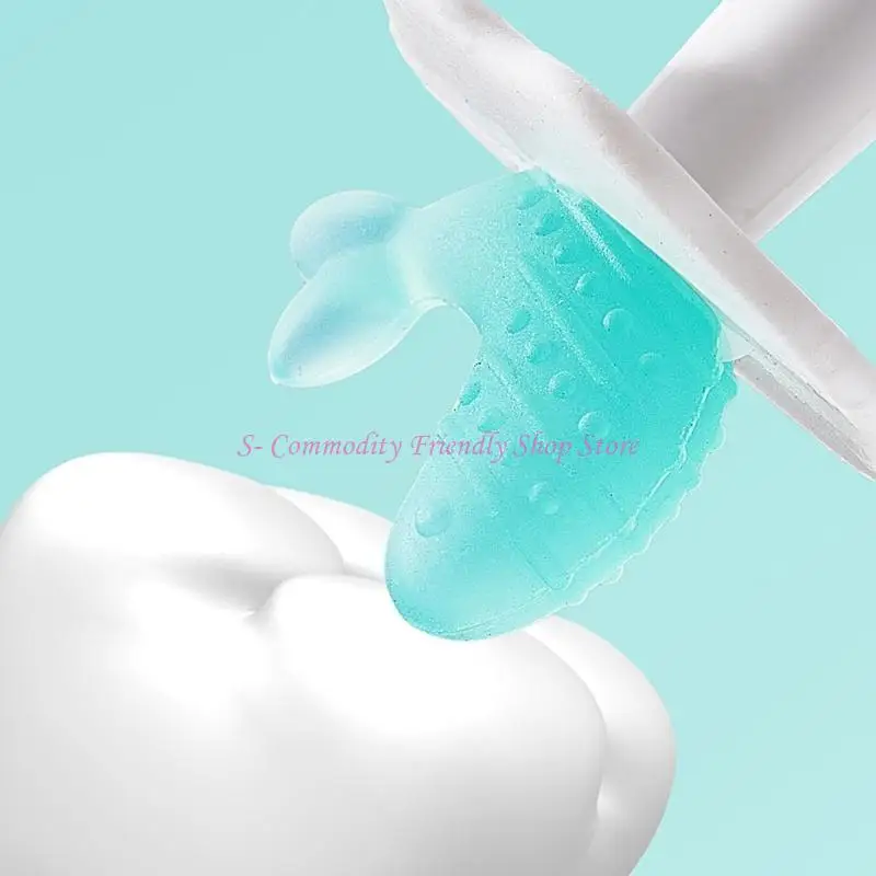 85AE Silicone Teether for Baby Teething Toy Soothe Gums DIY Teether Pendant Chewer Toy Infant Biteable Molar Rod Toothbrush