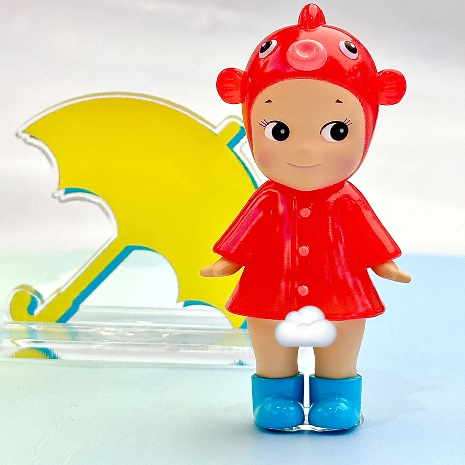 Mini-Figur „Ich liebe Regentage“-Serie, stilvolle Figur, Schreibtischdekoration, kreatives Geschenk, Sammlerstück – Detail 6