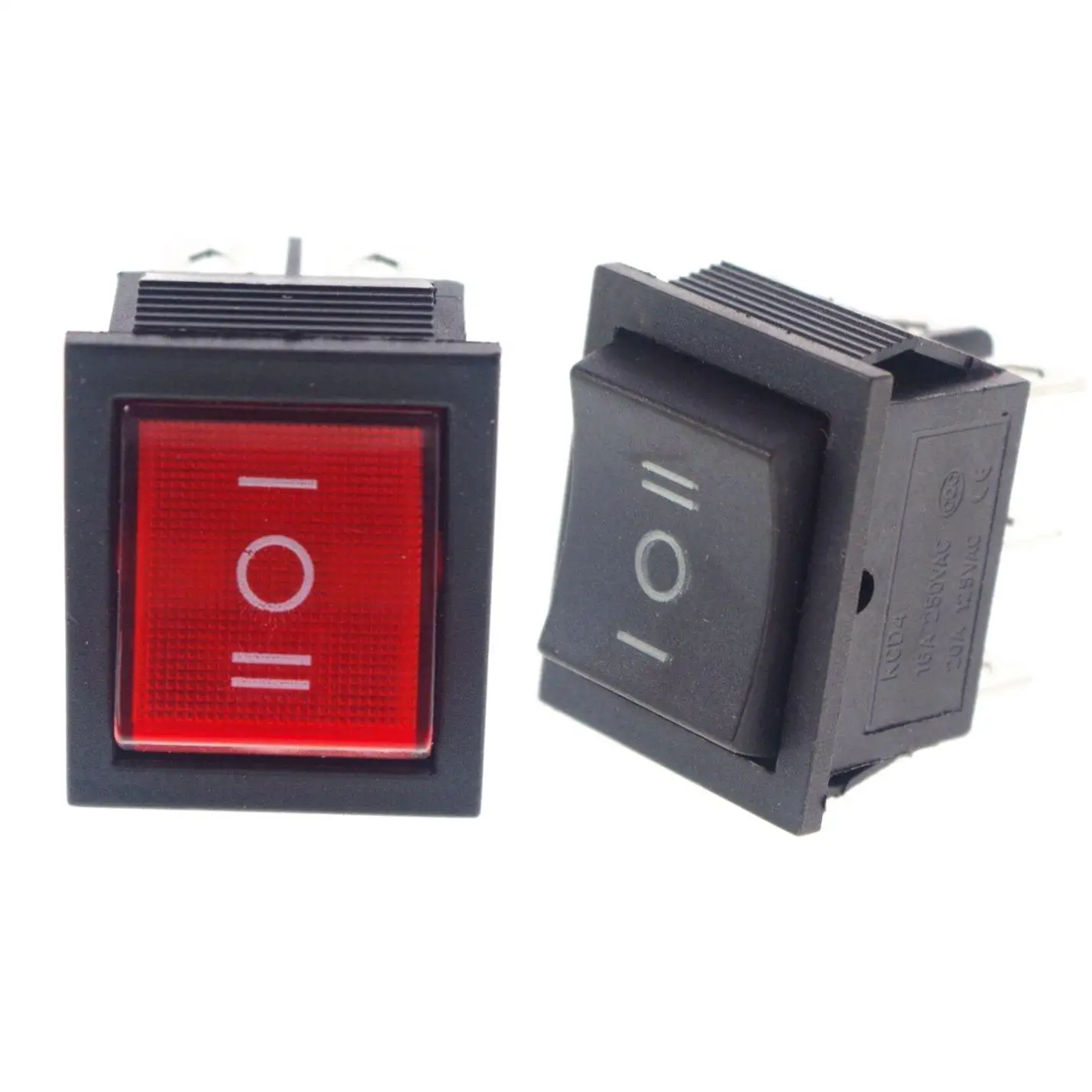 2pcs ON/OFF/ON Forward-Stop-Reverse 3 Positions 6 Pins DPDT Boat Rocker Switch KCD2-203 15A 250V/30A 125V