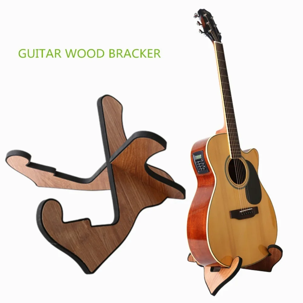 

Portable Guitar Wooden Bracket Removable Stable Guitar Stand Holder Vertical Texture Wooden Guitar Stand Guitar Foot Stool