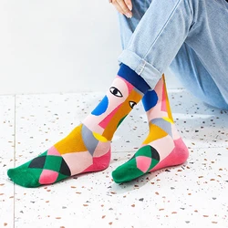 1 Pair Women's Cartoon Casual Cotton Harajuku  Skateboard Socks