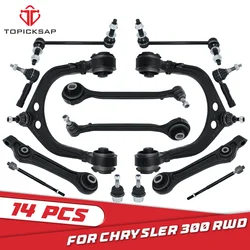 TOPICKSAP Front Upper Lower Control Arm Suspension Kit for Chrysler 300 Dodge Charger Challenger Magnum RWD 2005 2006 - 2010