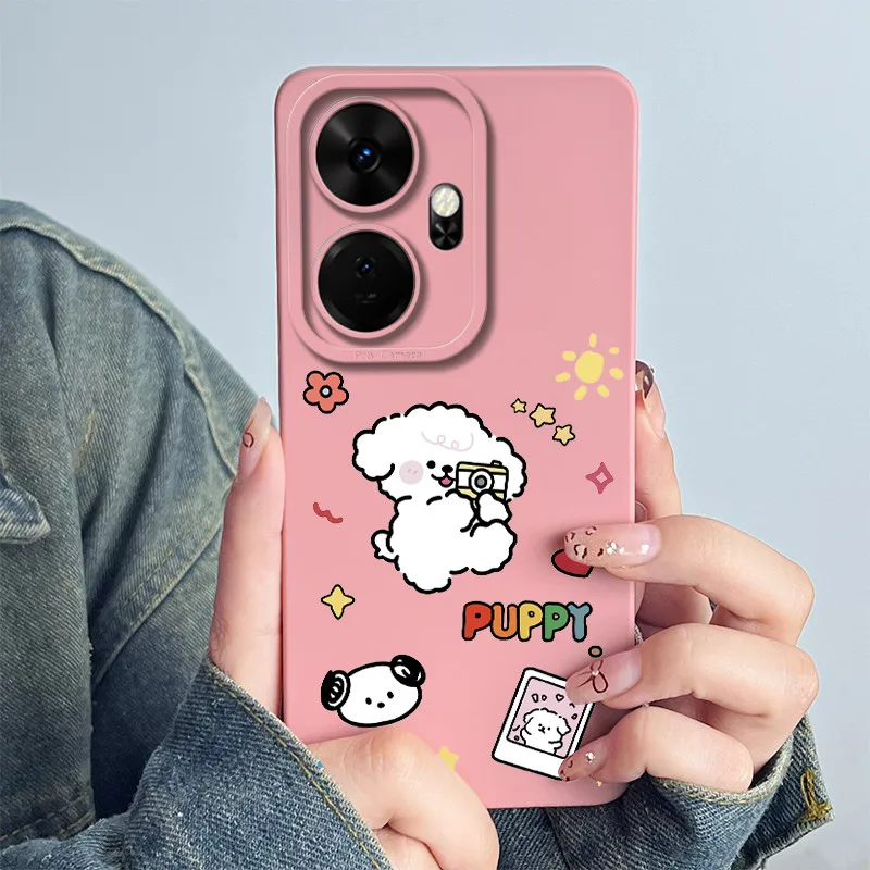 For Itel P55 Plus 4G Phone Case P55+ P663LN P663L Cover Silicone Sweet Painted Shell Cartoon Funda Lovely Printed Casing Coque