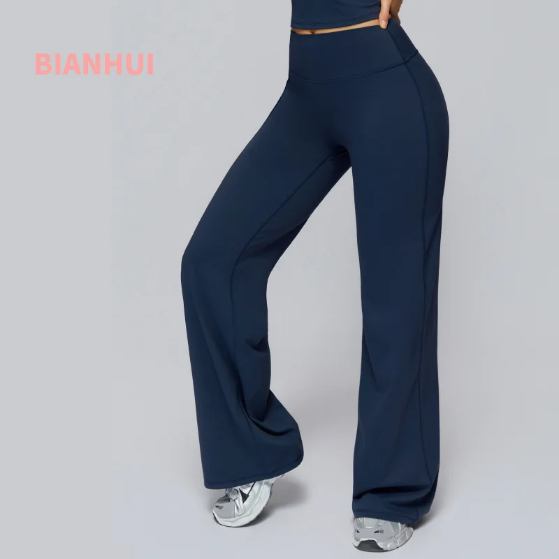 

BIANHUI новые осенне-зимние широкие леггинсы с высокой талией для тренировок, свободные спортивные штаны, повседневные спортивные штаны для фитнеса на открытом воздухе, женская одежда