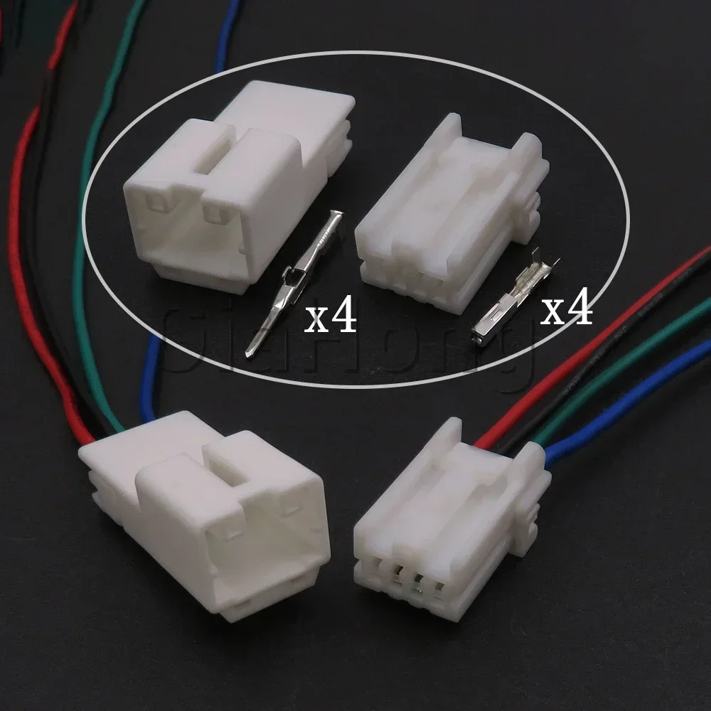 1 Set 4 Ways AC Assembly Car Electrical Connector For Nissan Teana Auto Reversing Camera Wirning Light Cable Harness Socket