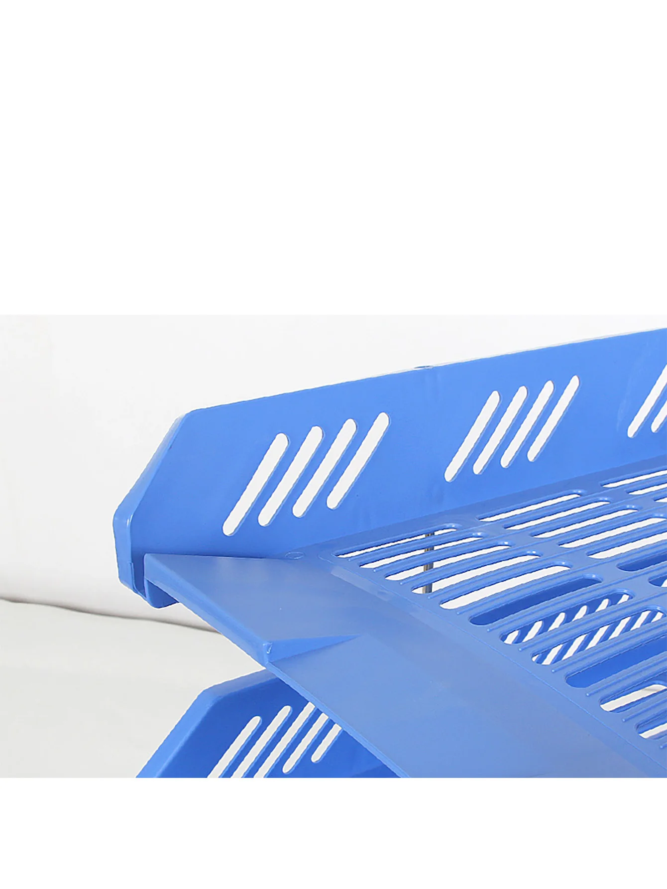 1 قطعة صينية تخزين ملفات A4 بسيطة رف ملفات بلاستيكي متين قابل للتكديس طبقتين من التخزين