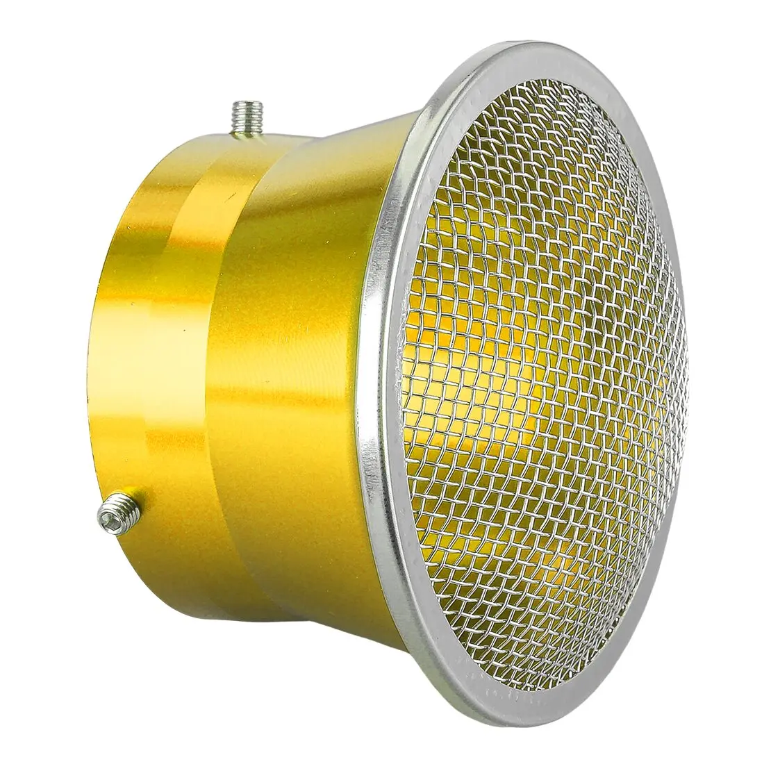 63mm ID Gold Motorcycle Carburetor Velocity Stack Air Filter Cup With Mesh Screen