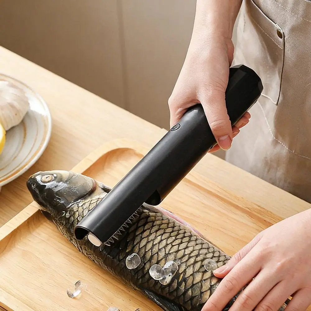 Portable Electric Fish Scale Remover Anti-Splash Rotating Rechargeable Fish Scale Grater Anti-slip Fish Scale Cleaning Tool