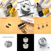 YFTK Flash e Vapor V4.5S+ RTA MTL Atomizer 316ss 23mm 4.5ml Rebuildable Tank With Bellcape Cap And Deck FEV 4.5s+ Accessories