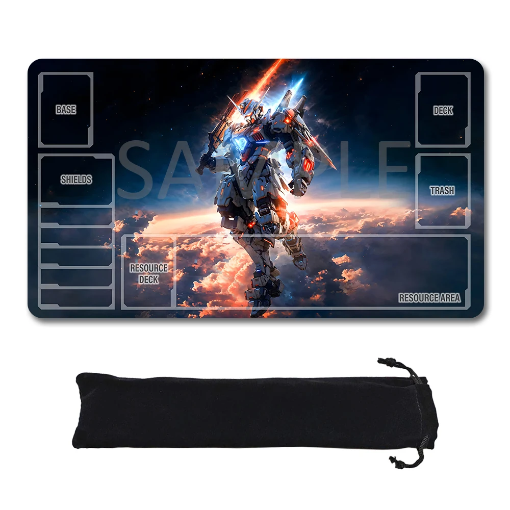 

GCG Playmats with Zones - 24"x14" Play Mats Compatible for Gundam Player Unofficial Card Game Mat Include Storage Bag GD5101414