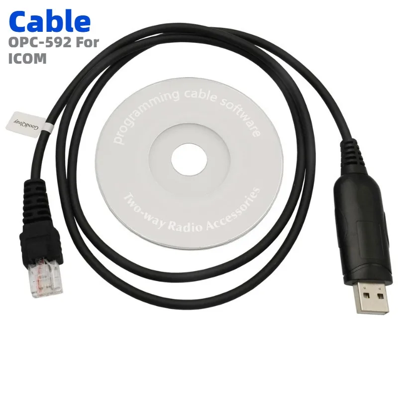 

ICOM Walkie Talkie OPC-592 USB-кабель для программирования с драйвером компакт-дисков для IC-F310 F310S F320 F410 F420 IC-F1010 F1610 F2610 F2020 A200
