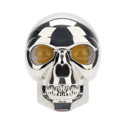 Motorcycle Skull Headlight High Low Beam Fog Lights Aluminum Alloy Auxiliary Lights Brighter Lamp Waterproof Decoration Headlamp