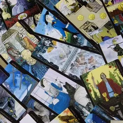 Oppositions Tarot Deck 12 * 7 cm w sztywnym pudełku z przewodnikiem dla początkujących 78 sztuk kart tarota oparty na oryginalnym jeźdździeckim