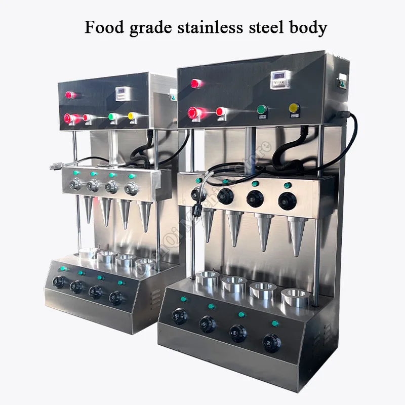 ماكينة صنع البيتزا المخروطية الذكية الأوتوماتيكية بالكامل ماكينة تشكيل البيتزا ماكينة صنع الوجبات الخفيفة الكهربائية