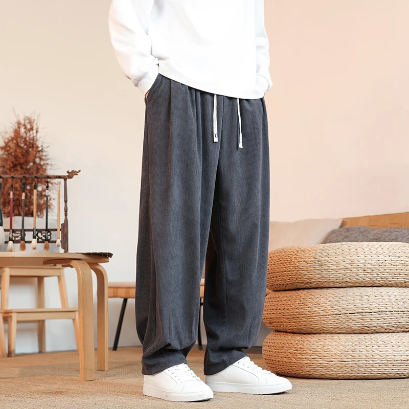 

Plus Size Corduroy Pants M-XXXXXL | Relaxed Fit with Elastic Waist & Drawstring | Trendy Fall Casual Harem Trousers
