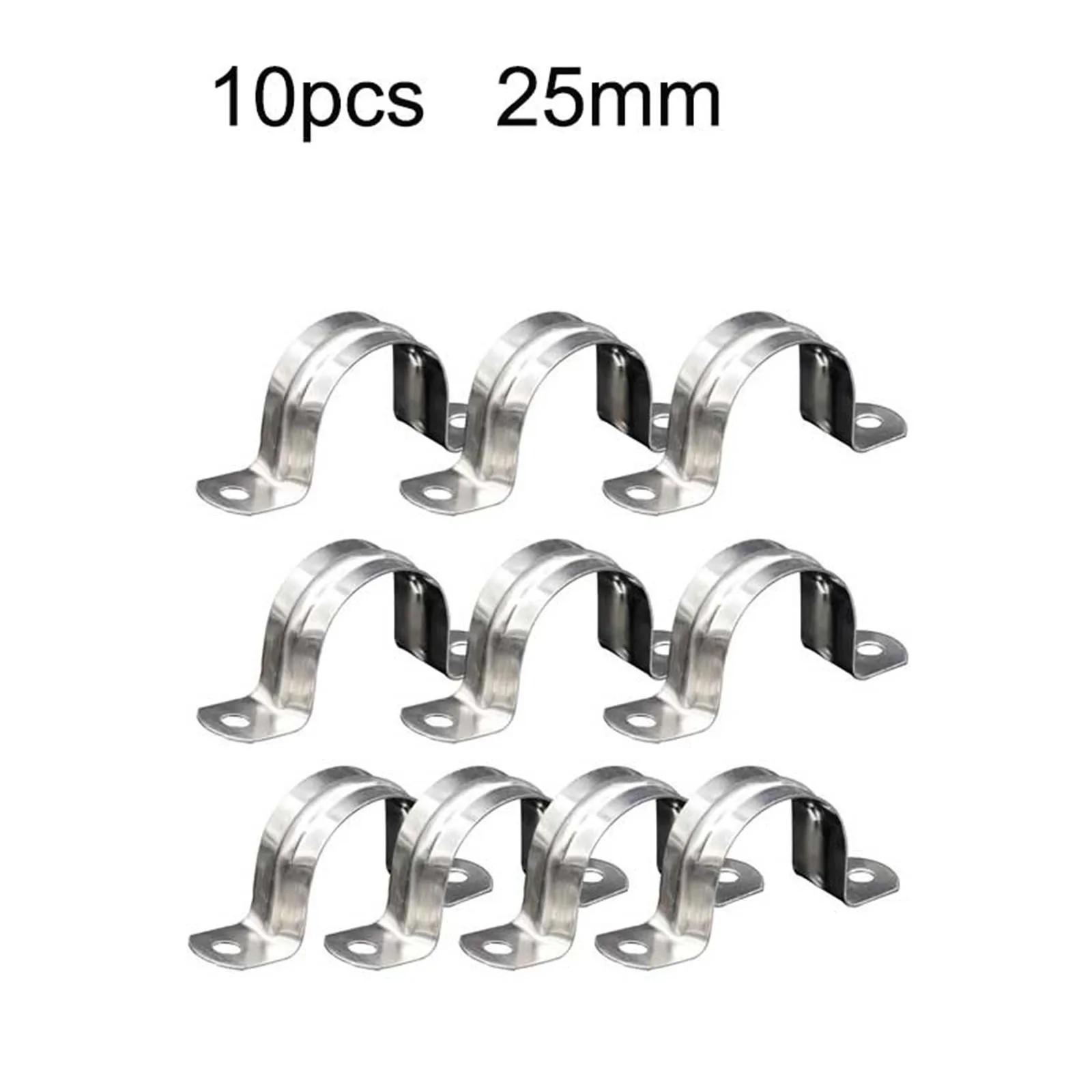 10pc 304 Stainless Steel Pipe Holder U Shape Clamp Pipe Clamp Set Tube Holder Hardware Clamps Garden Furniture Home Improvement