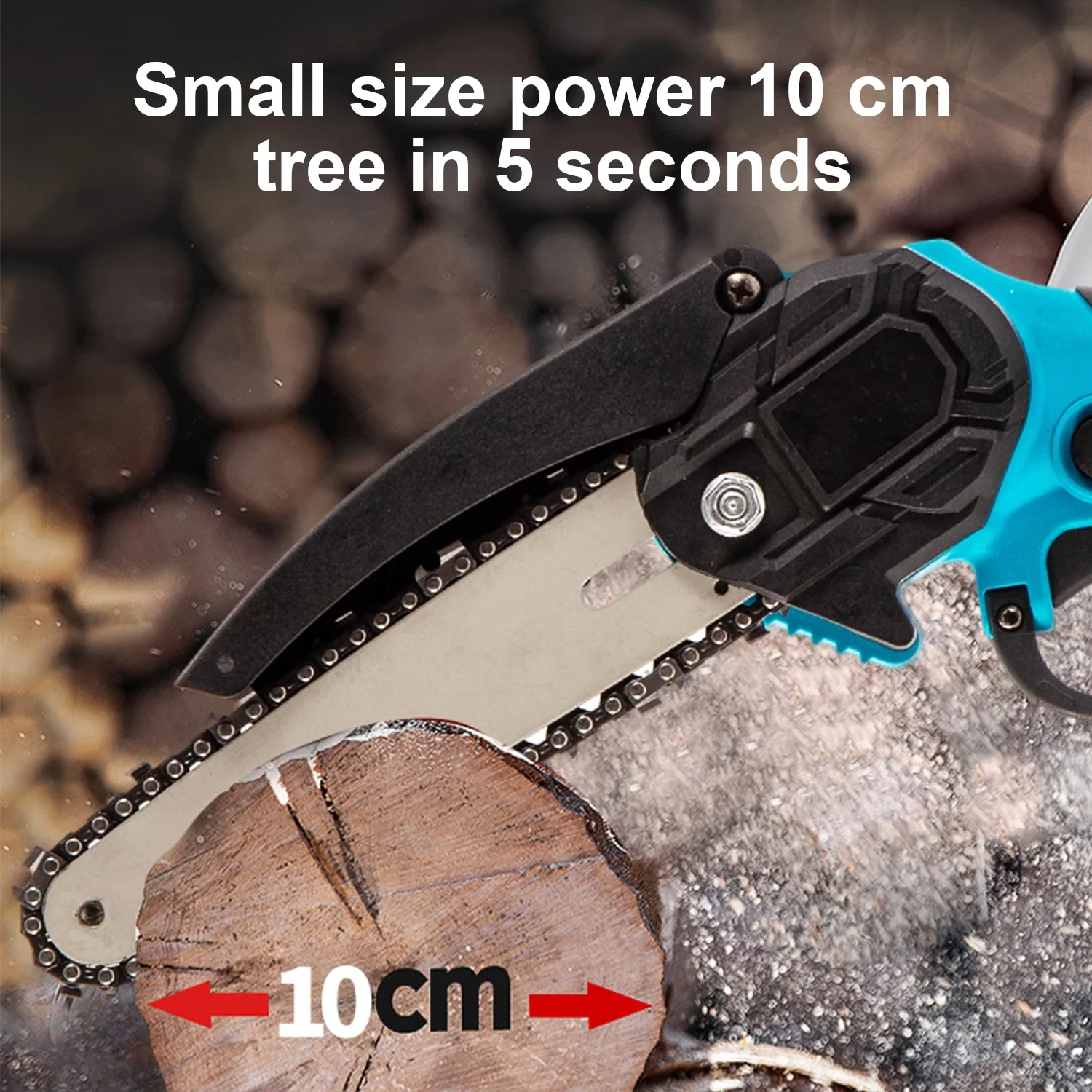 6 Inch 3000W Cordless Electric Chain Saw Mini Woodworking Handheld Pruning ChainSaw Portable Cutting Tool for Makita 18V Battery