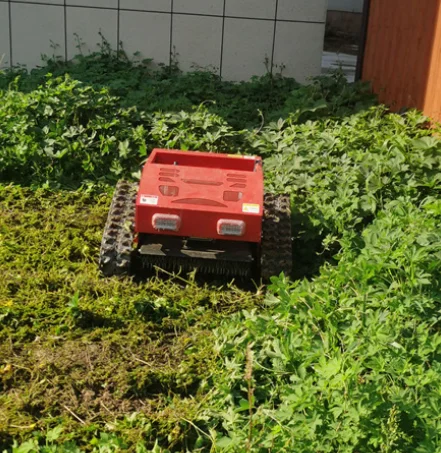 【Hot】Self Propelled Garden Mower Mowers diesel Lawn Rotary Tracked All Terrain Remote Control Weed Mowing Machine for Sale with