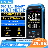 FNIRSI S1 Smart Digital Multimeter 9999counts AC DC Voltage Resistance Capacitance Diode NCV Hz Live Wire Color Display Tester