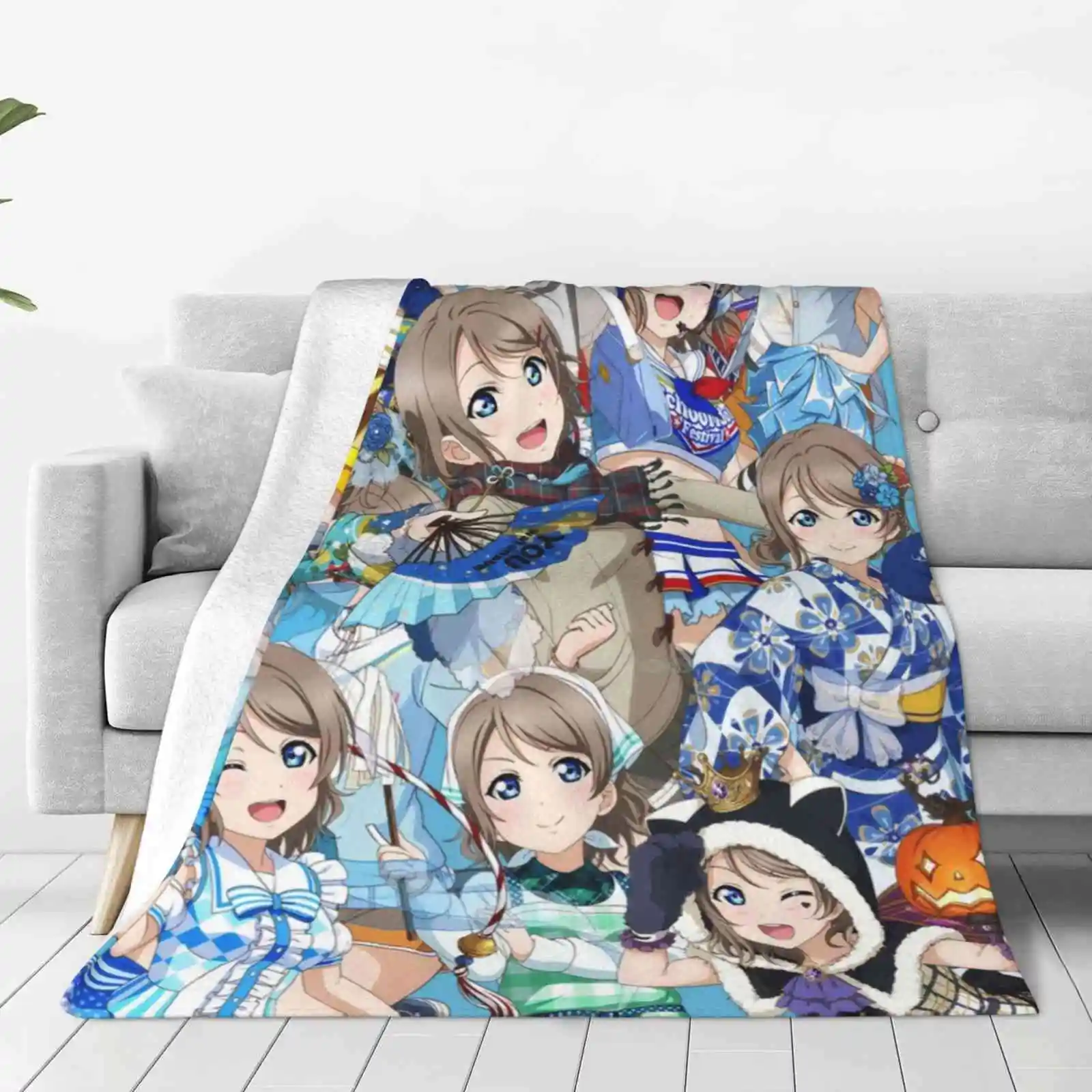 You Everywhere Air Conditioning Soft Blanket You Watanabe Watanabe You Aqours Love Live Sunshine Cyaron