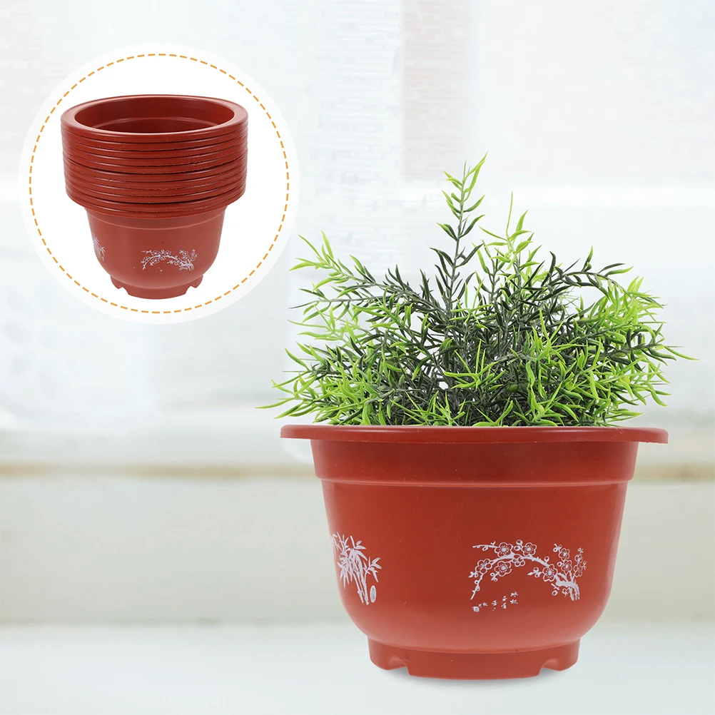 

10pcs Thickened Flower Pot Durable Planter Bowl for Gardening Mini Roses Planters Garden Pots Storage Portable