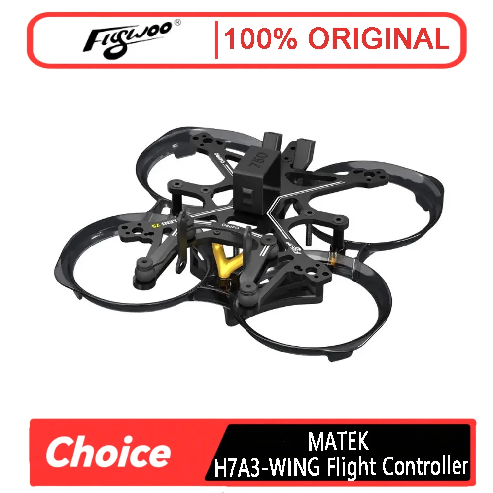 

Комплект рамок FLYWOO FlyLens 75, 1,6-дюймовая рама для дрона FPV, совместимая с O3ite/O4/O4PRO