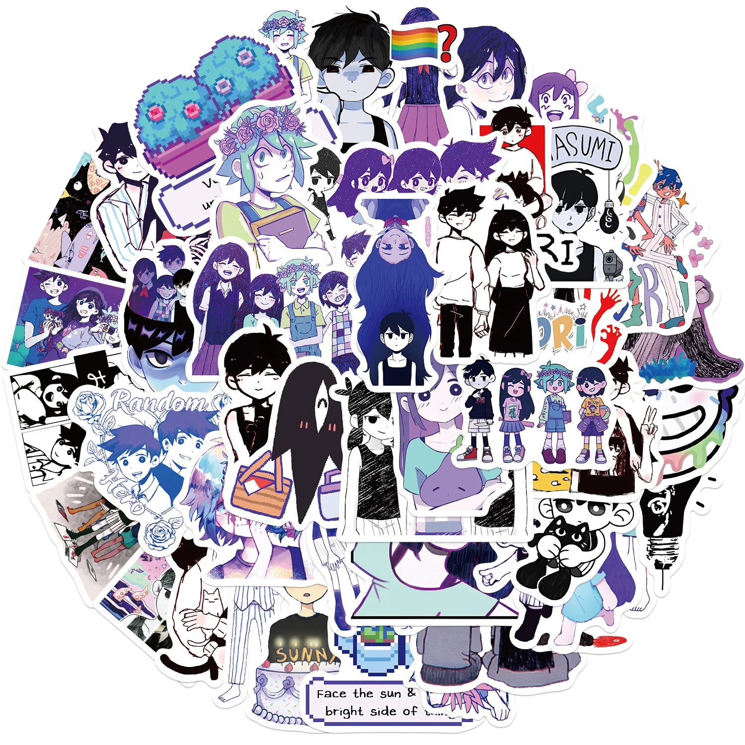 50pcs Hot Game Omori Stickers Skateboard Guitar Laptop Motorcycle Luggage Bike Car Phone Cool Sticker Kid Toy