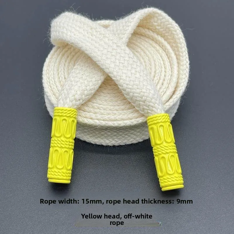 Casual Elastic Rope Metal Head 15mm Wide Cotton Flat Rope DIY Sweatshirt Cap Rope Sports Suit Pants Rope Belt