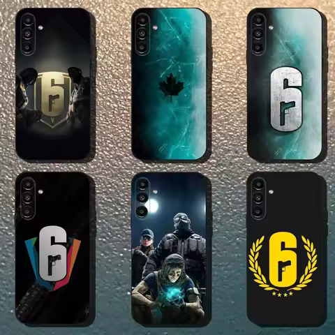 R-Rainbow Six Siege Phone Case For Samsung Galaxy A13,A21s,A22,A31,A32,A52,A53,A71,A80,Soft Black Shell