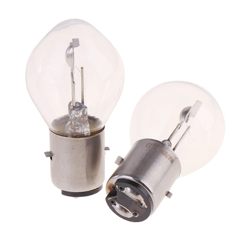2PCS Halogen Headlamps Bulbs ATV Moped Scooter Lights 12V 35W B35 BA20D Motor