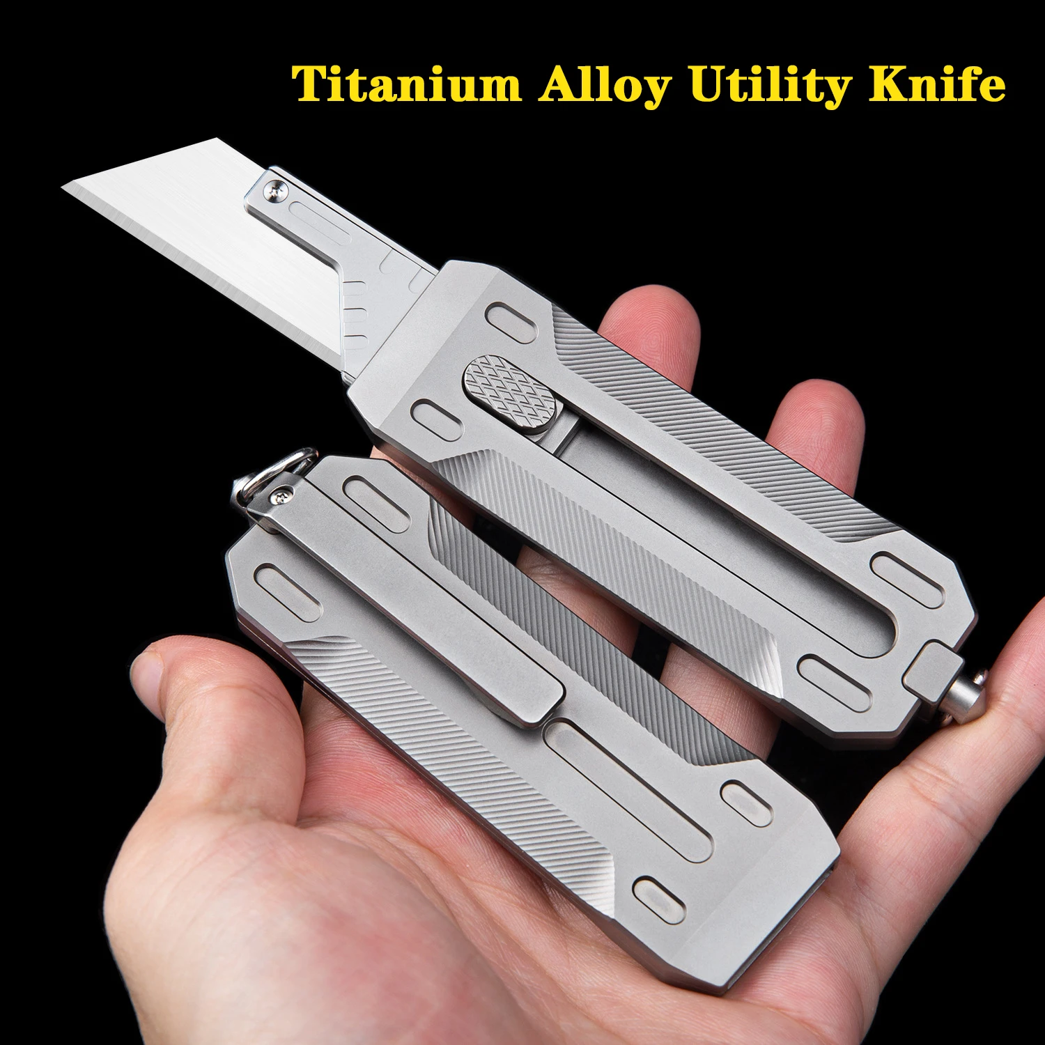 Titanium Alloy SK5 Blade Utility Knife EDC Outdoor Survival Tool Sharp Cutter Push-pull Knife Replaceable Blade Express Box Knif